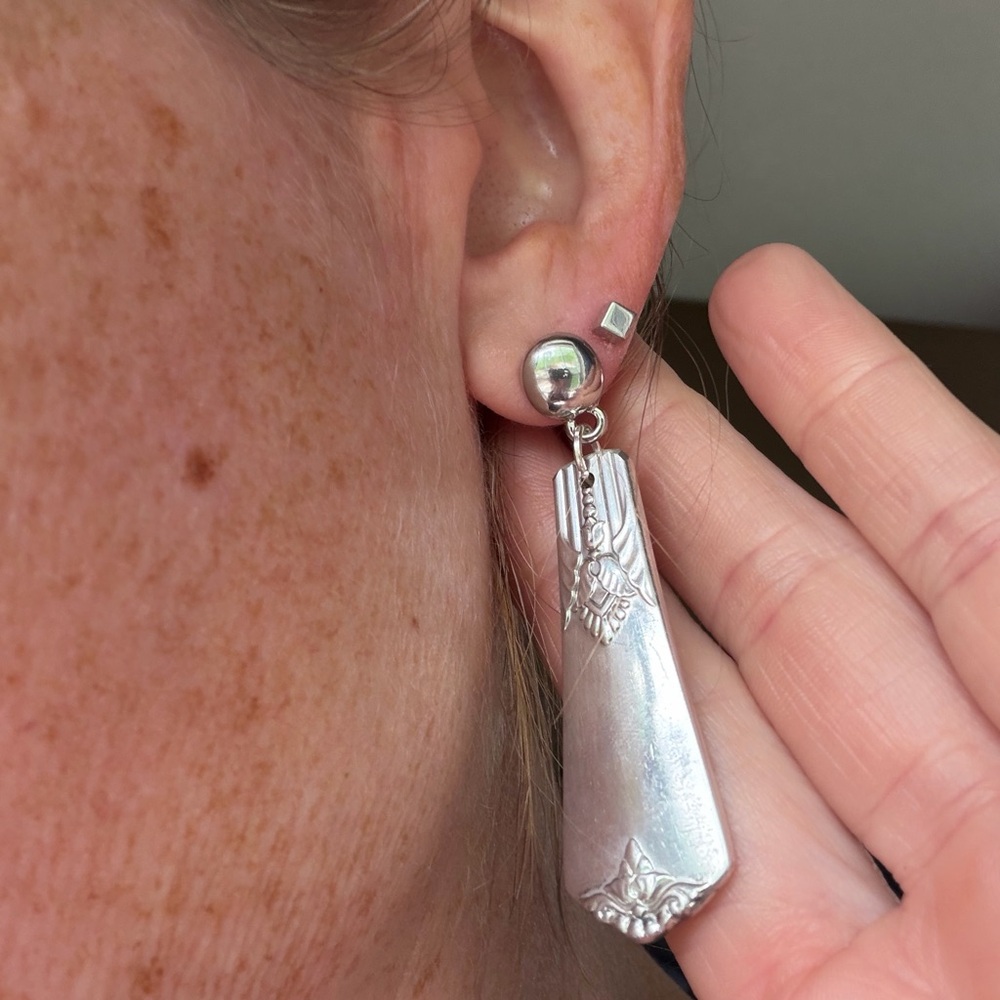 Sectional Guild Silverware Earrings - Picture 6 of 6